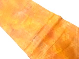 リサイクル　襷に菱模様織出し袋帯